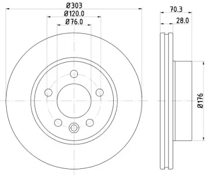 Últimas Unidades Disco de freno HELLA 8DD 355 125-561